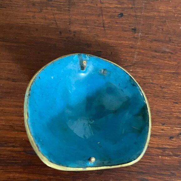 Vintage REAL CLOISONNÉ turtle trinket box, miniature. Collectible art. 3 inches - Picture 8 of 9